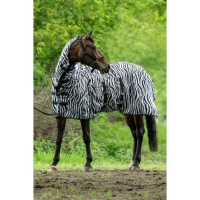 Vliegendeken met hals -Zebra- met buikflap